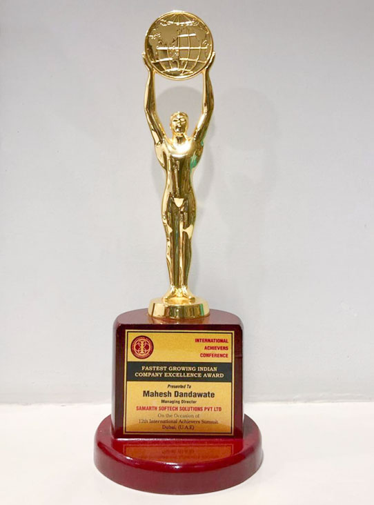 Fastest Growing Indian Company Excellence Award