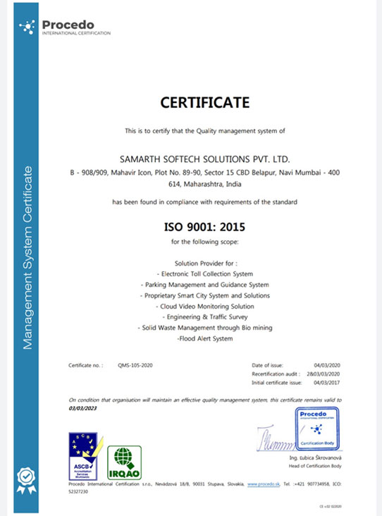 ISO 9001:2015 Certification
